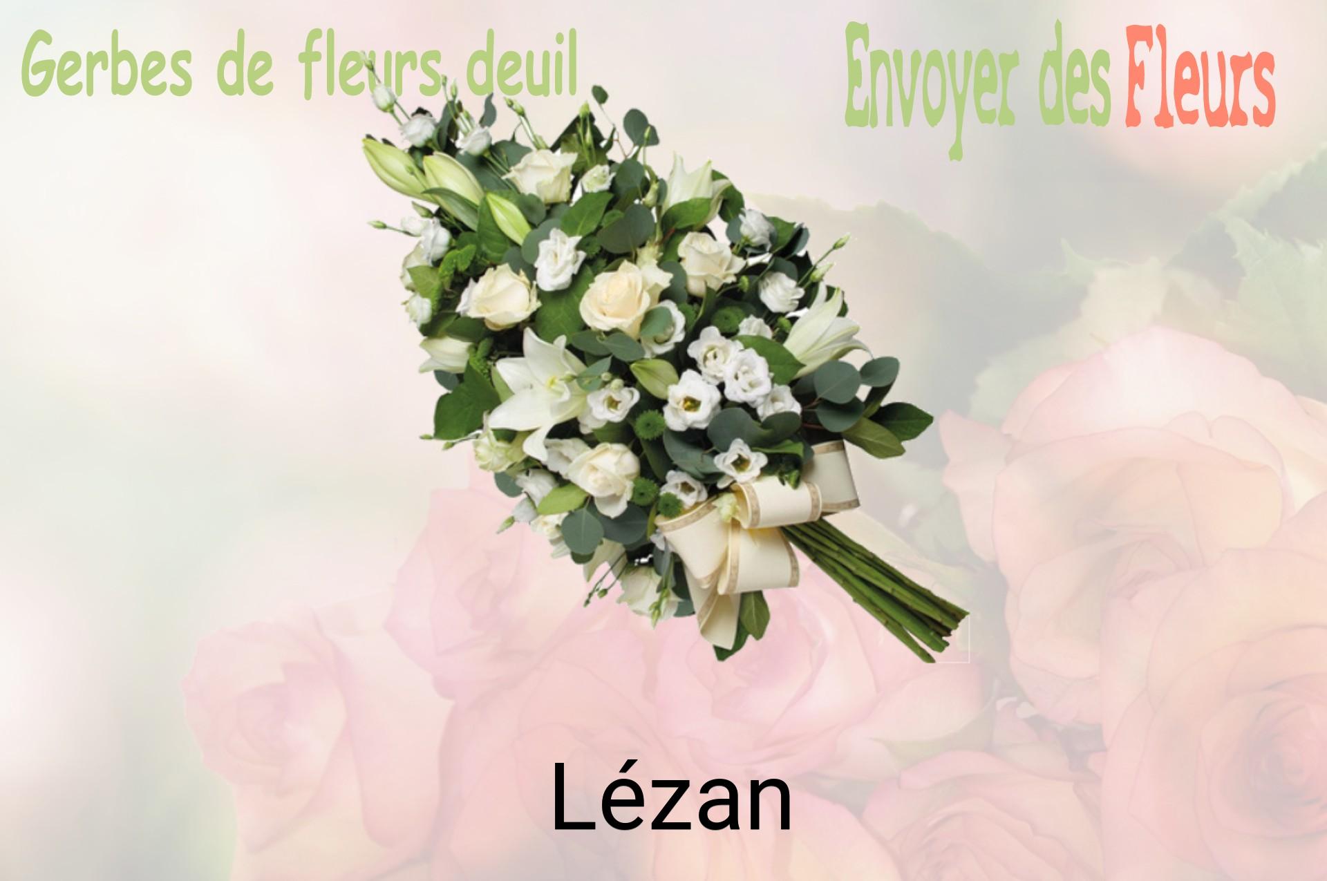Gerbe de fleurs de deuil livrée à Lézan